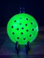 Uranium Glass 16 Hole Flower Frog